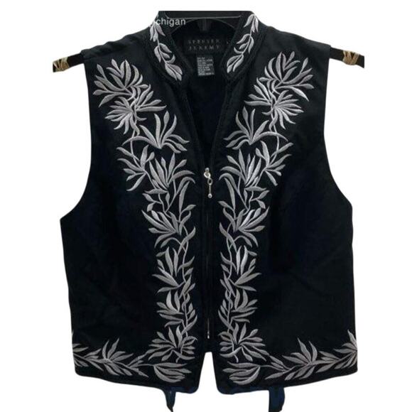 Vintage Silk Embroidered Vest – Spenser Jeremy Small New with tags - Picture 1 of 6
